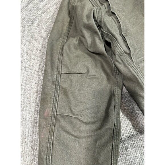 Gravel Gear Coat Mens Large Green Canvas Chore Workwear Grunge Stained‎ - Picture 13 of 15